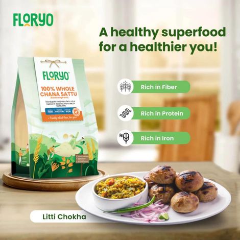 Floryo Freshly Milled Whole Chana Sattu | High Fiber
