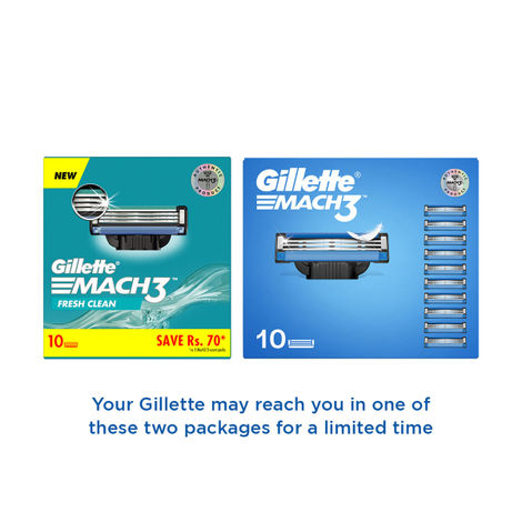 Gillette Mach3 Shaving Blades For Men (10 Cartridges)