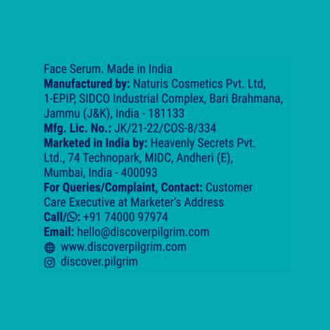 Pilgrim Brightening Skin Face Serum with 2% Alpha Arbutin & 3% Vitamin C