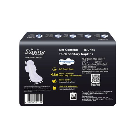 Stayfree Advanced All Nights Sanitary Pads | XXL+ | 16 pcs