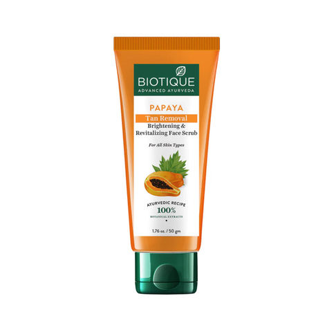Biotique Papaya Tan Removal Brightening & Revitalizing Face Scrub Tube