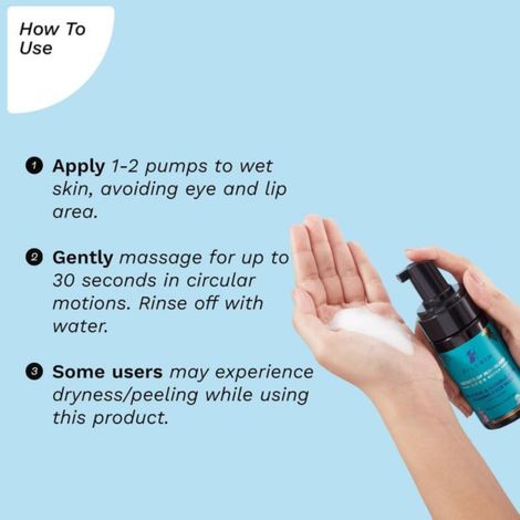 Pilgrim 1.5% Salicylic BHA & 2% Glycolic Acid AHA Foaming Face Wash for Oily & Acne Prone Skin, Unisex