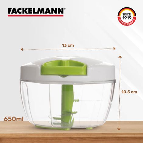 Fackelmann Swift 650Ml Vegetable Chopper For Onion Chopper With Safe & Durable 3-Blade Design