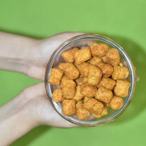 Heka Bites Roasted Quinoa Puffs Indian Chaat - Low Calorie & Healthy Snacks