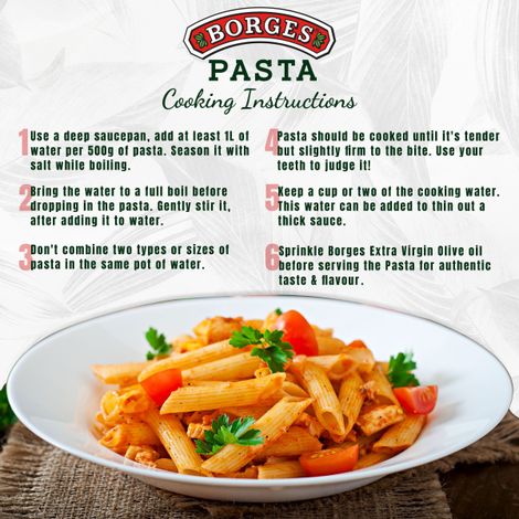 BORGES Whole Durum Wheat Pasta Penne Rigate