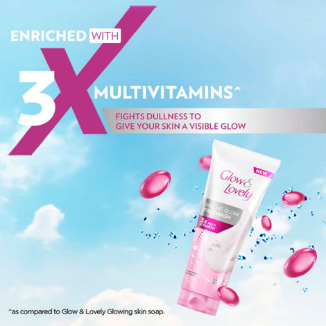Glow & Lovely Insta Glow Multivitamins Face Wash - For Bright Skin