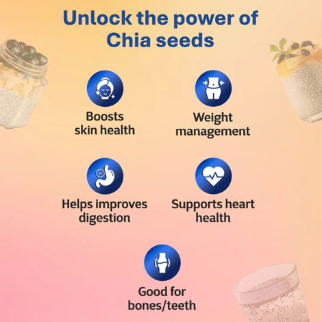 True Elements Chia Seeds Non-Gmo Seeds For Eating Rich In Omega -3 And Fibre Healthy Snacks