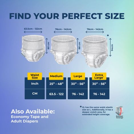 B-FIT Adult Pants Diapers (L, 30-56")