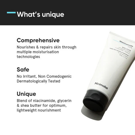 Minimalist 5% Niacinamide With Shea Butter Body Lotion Boosted With Actives That Repairs & Hydrates Skin