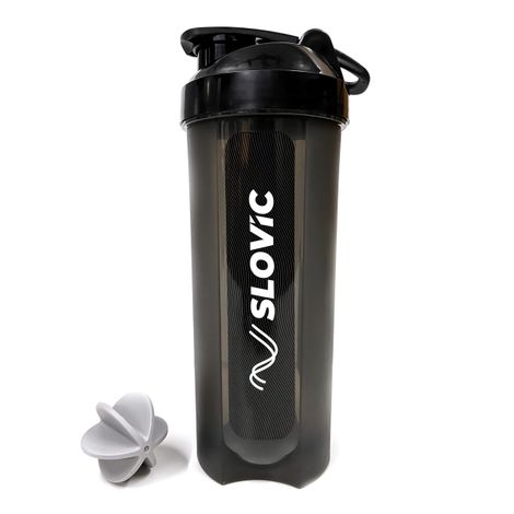 Slovic 700ml Protein Shaker for Gym and Sports - Leak-Proof - Black