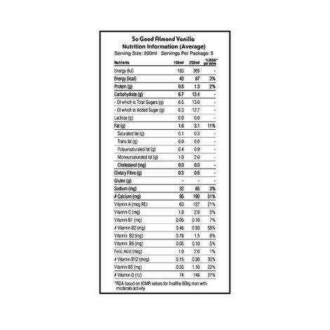 So Good Vanilla Almond Milk