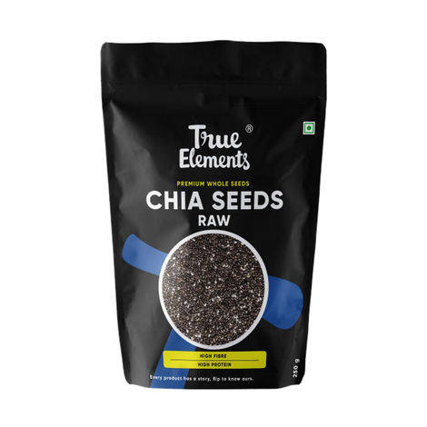 True Elements Chia Seeds Non-Gmo Seeds For Eating Rich In Omega -3 And Fibre Healthy Snacks