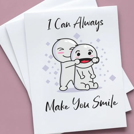 Mad Over Print Make You Smile Friendship Day Greeting Card