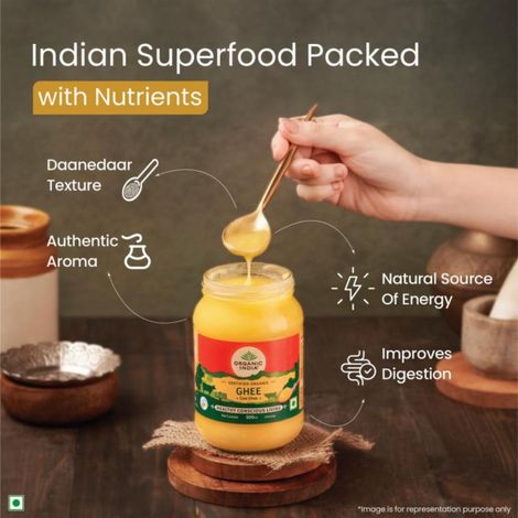 Organic India Pure Cow Ghee, Lab tested on 600+ Parameters, Certified Organic