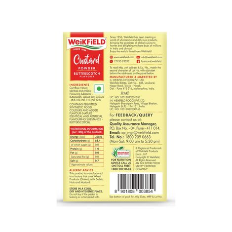 Weikfield Custard Powder Butterscotch Flavoured Carton