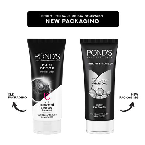 Pond's Bright Miracle Detox Facewash With 10X Power Of Charcoal