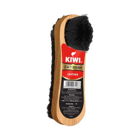 Kiwi 2-in-1 Shoe Brush For Leather Shoes