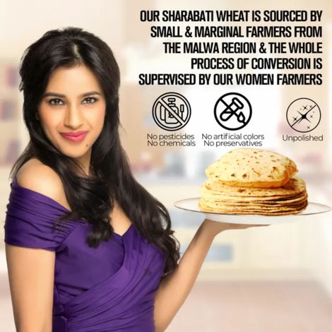 Safe Harvest Pesticide-Free Whole Wheat Atta | Sharbati Wheat | High Fibre
