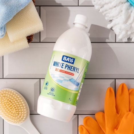 BAY6 White Phenyl Tough Dirt Removal Germ Fighter | Pack of 2