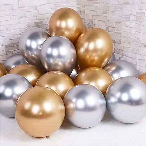 Se7en Balloons - Golden & Silver