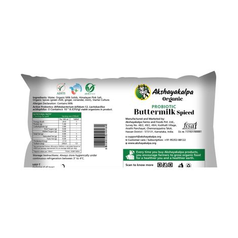 Akshayakalpa Organic Probiotic Spiced Buttermilk Combo