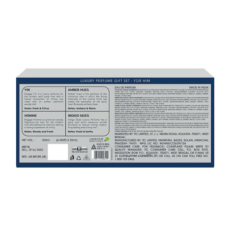 Engage Luxury Perfume Gift Pack for Men, Travel Sized, Assorted Pack