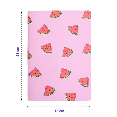 Papboo A5 Unruled Set Of 4 Notebooks, 80 Gsm Paper 60*4=240 Pages - Fruits