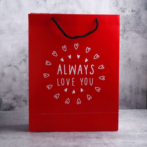 Archies Always Love You Paper Gift Bag Medium | Red