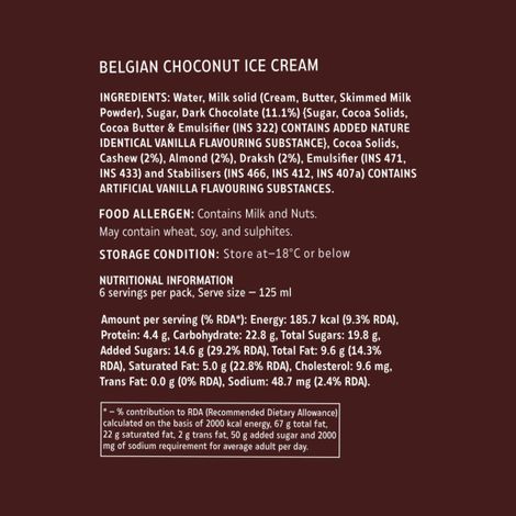 Hocco Belgian Choconut Ice Cream Tub Combo