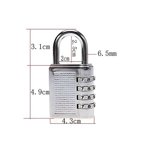 Se7en Number Combination Padlock - Resettable | Large