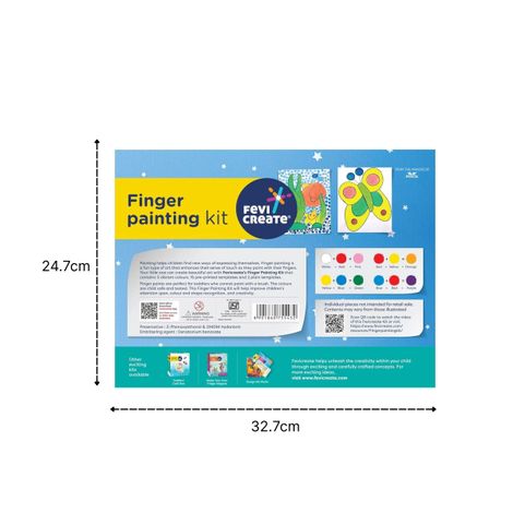 Fevicreate Finger Painting Kit For Toddlers Children & Preschoolerscontains Washable