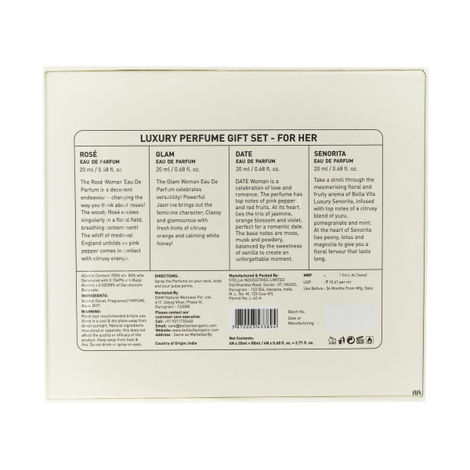 Bella Vita Organic Luxury Perfumes Gift Set For Women