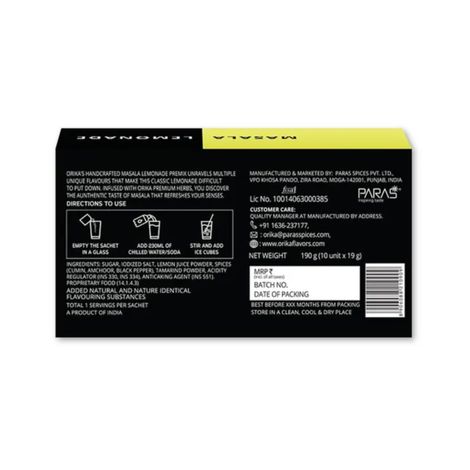 Orika Masala Lemonade Mix 10 Sachets