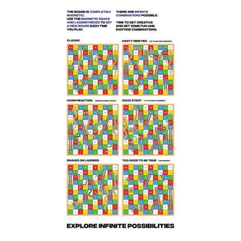 Play Panda Magnetic Snakes & Ladders Infinity Small - Set a new board each time you play