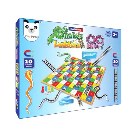 Play Panda Magnetic Snakes & Ladders Infinity Small - Set a new board each time you play