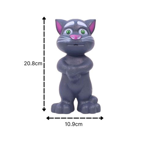 Toyshine Mimicing Repeat What You Say Talking Cat For Kids Birthday (2-5 Year Old) - Grey