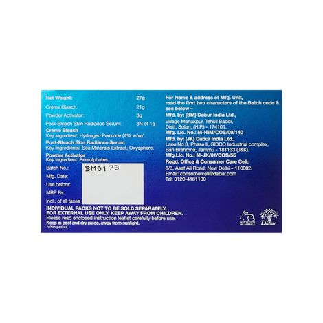 Oxylife Natural Radiance 5 Creme Bleach - With Active Oxygen Combo