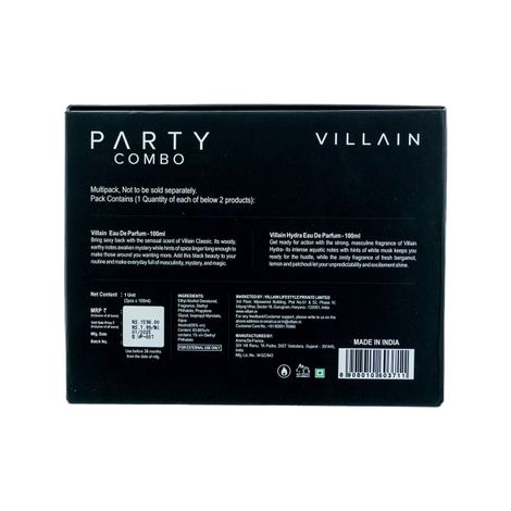 Villain Luxury Villain Party Combo Premium Long Lasting Perfume For Men