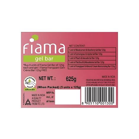 Fiama Gel Bar Celebration Pack With 5 Unique Gel Bars, with Skin Conditioners