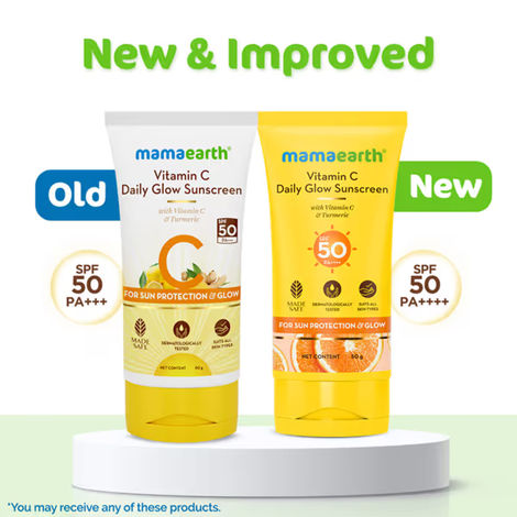 Mamaearth Vitamin C Daily Glow Sunscreen With Turmeric For Tan Protection & Glow SPF50 PA++++