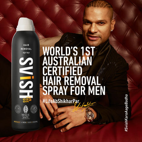 SVISH ON-THE-GO Hair Removal Spray For Men Made Safe Certified