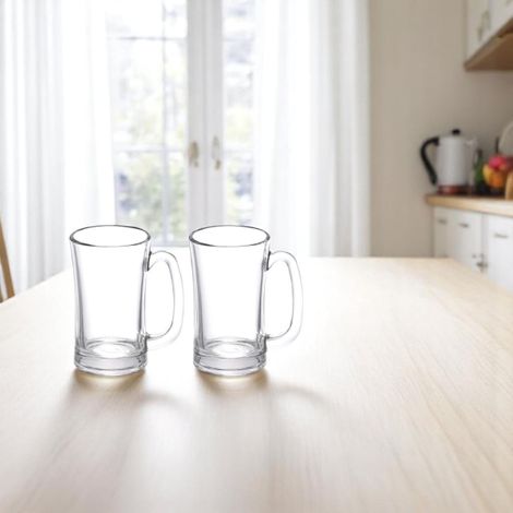 Yera Stylo Beer/Juice/Milkshake Mug Set of 2 | 350 ml Each