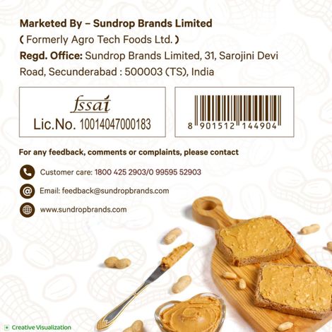 Sundrop Peanut Butter 100% Natural - Crunchy