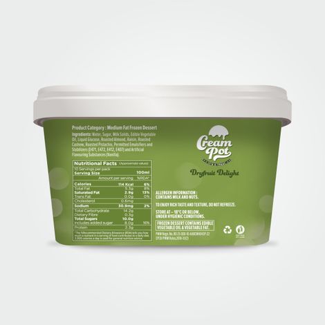 Cream Pot Dry Fruit Delight Tub