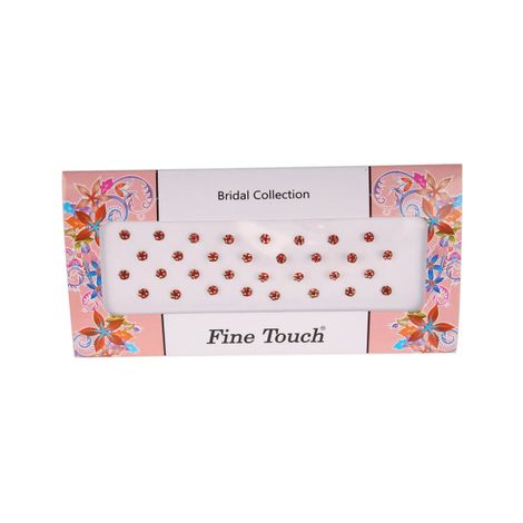 Fine Touch Velvet Bindi With Stone - 3 mm Maroon