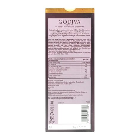 Godiva Signature 72% Cacao Dark Chocolate
