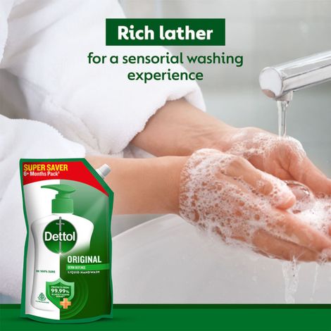 Dettol Original Hand Wash Refill| 99.99% Germ Protection