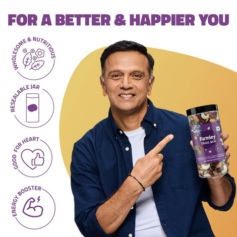 Farmley Trail Mix Dry Fruit- Almonds, Cashews, Cranberries, Blueberries, Blackcurrant & More