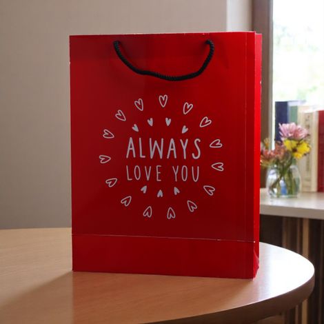 Archies Always Love You Paper Gift Bag Medium | Red