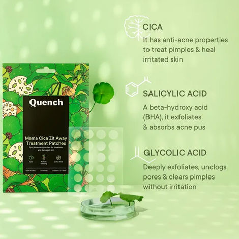 Quench Korean Acne Patches / Pimple Patches With Salicylic Acid Tea Tree Oil & Cica